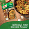 Knorr Mild Breyani Rice Mate packaging showing prepared biryani dish with spices.