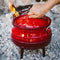 LK Three Legged Potjie Pot 7.8L - RED ENAMEL(#3) - Something From Home - South African Shop