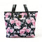 Cotton Road BLACK Canvas Shopper/ Overnight Bag with FLORAL Print - Something From Home - South African Shop