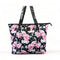 Cotton Road BLACK Canvas Shopper/ Overnight Bag with FLORAL Print - Something From Home - South African Shop