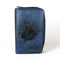 Cotton Road Small Wallet - Navy PU Leather with Protea - Something From Home - South African Shop