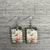 Hanging Earrings - Postage Stamp with Bird In A Cage - Something From Home - South African Shop