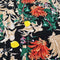 Tablecloth - Black with Orange Flowers - Something From Home - South African Shop