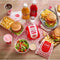 Wimpy Mustard Sauce 500ml with gourmet burgers, fries, and salads.