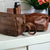 Woesmooi Genuine leather Shaving bag - Brown - Something From Home - South African Shop