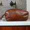 Woesmooi Genuine leather Shaving bag - Light brown - Something From Home - South African Shop